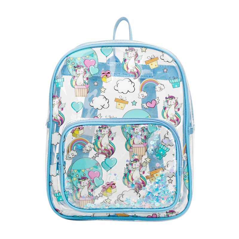 Clear Backpack With Fashion Unicorn Design