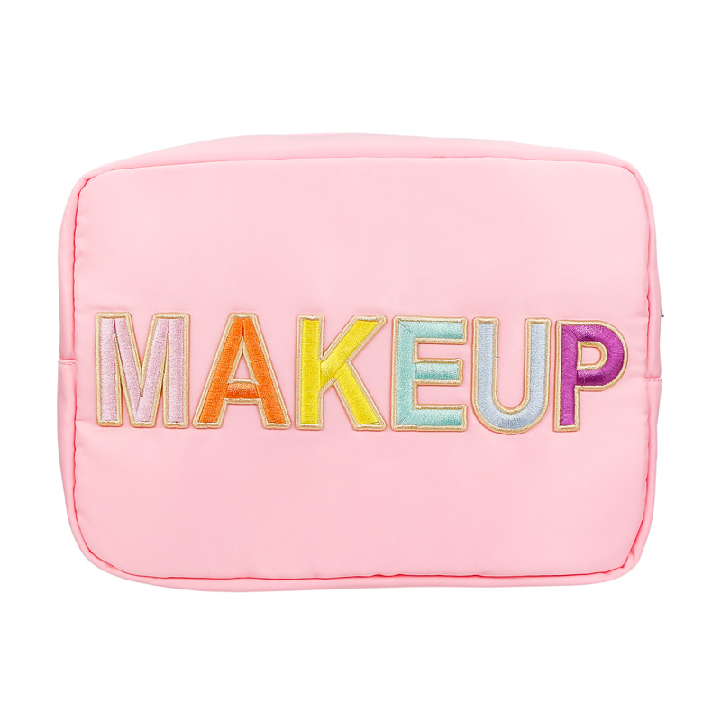 Square Makeup Bag With Colorful Patches