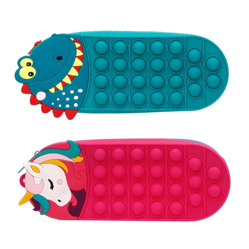 Fashion Unicorn Pop Fidget Silicone Pencil Case